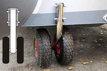 Колеса для надувной лодки HANDY WHEELS 140 - 150 kg