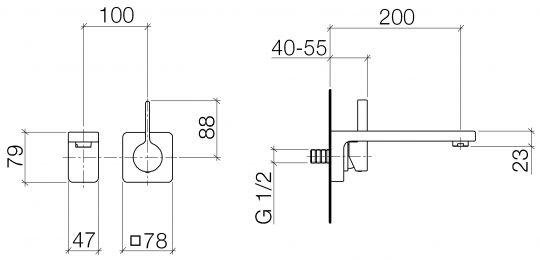 Dornbracht LULU смеситель для раковины 36812710 схема 1