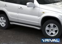 Защита порогов d76 Chevrolet Niva 2009-