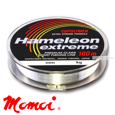 Леска монофильная Momoi Hameleon Extreme 100 м / цвет: прозрачный