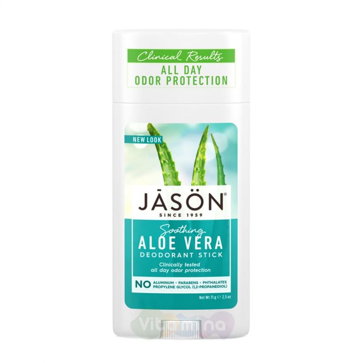 Jason Твердый успокаивающий дезодорант «Алоэ Вера» Aloe Vera Gel Stick Deodorant, 71 г