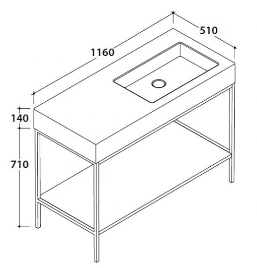 Globo Incantho мебель под раковину TL115 116х51 схема 1