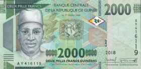 Гвинея - 2000 Франков 2018 UNC