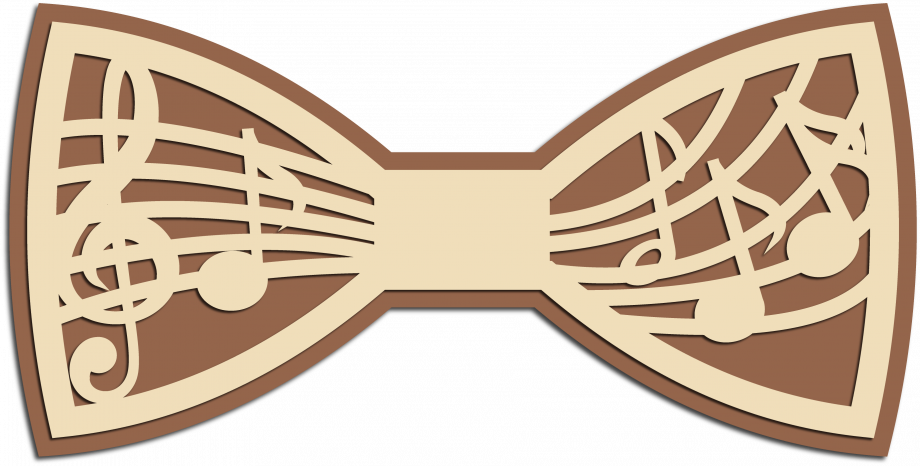 Деревянный галстук-бабочка музыка