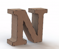 Объемная буква N