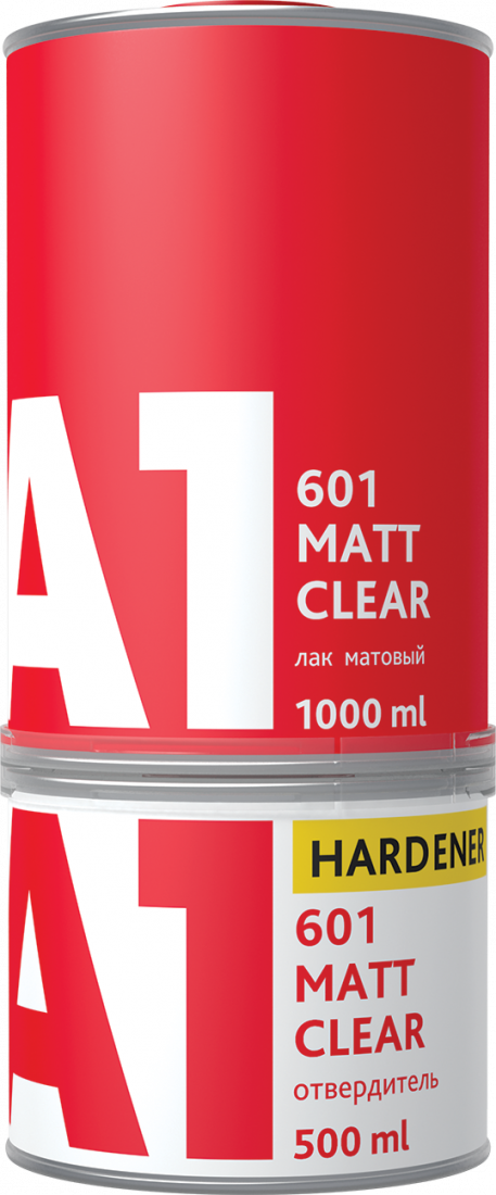 A1 MATT CLEAR лак матовый (в комплекте с отвердителем), 1л. + 500мл.