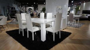 Стол обеденный со стеклом Status Elegance ELDWHTA05 Белый