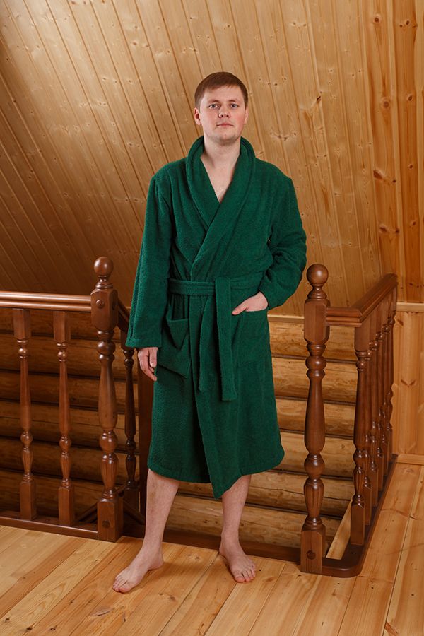 Купить Халат мужской махровый, шалька в интернет-магазине Ивановский  текстиль