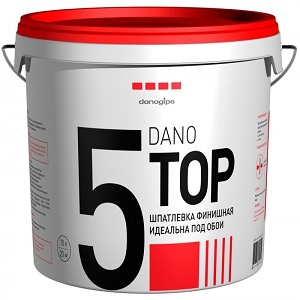 Шпатлевка Danogips (Даногипс) TOP 5 (Дано ТОП 5) готовая финишная 10л ~16,5 кг