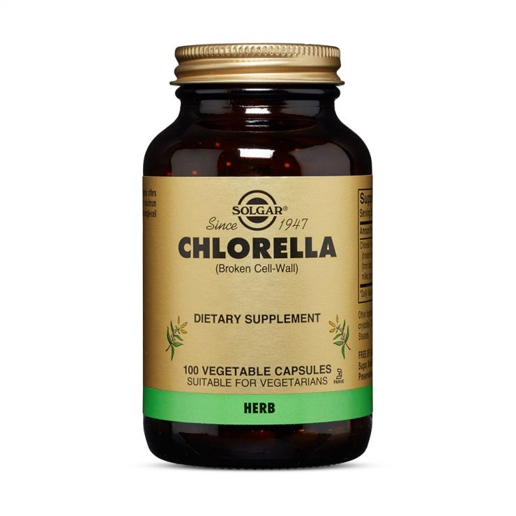 Солгар Хлорелла (Chlorella), 100 капсул