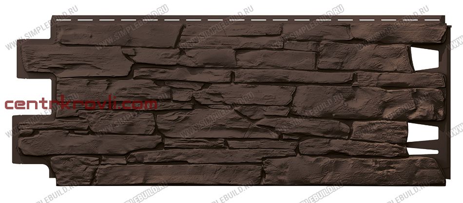 Фасадная панель «VOX», Vilo Stone тёмно-коричневый 1000*420