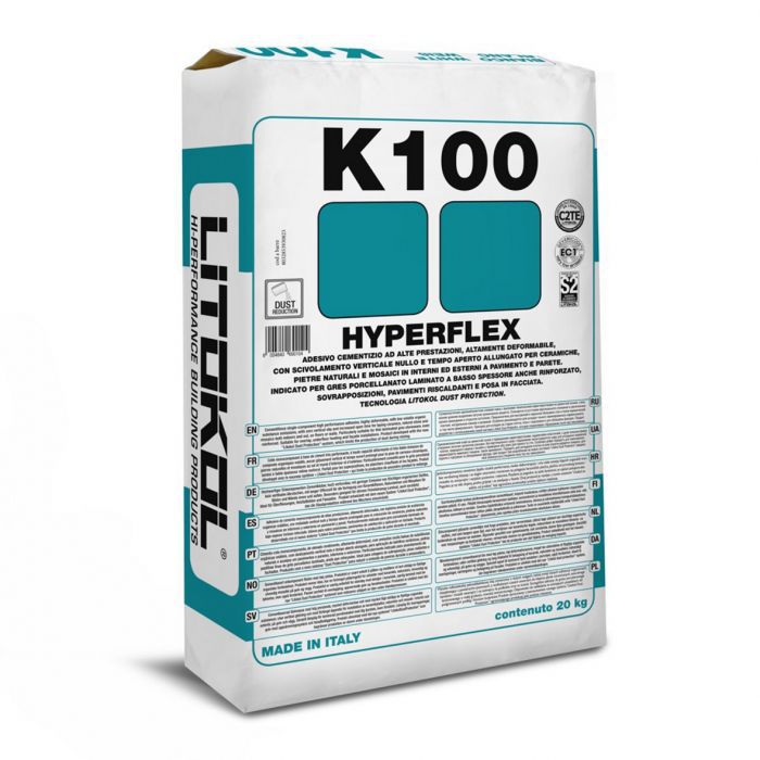 Цементный клей HYPERFLEX K100 "LITOKOL" (серый) - 20кг