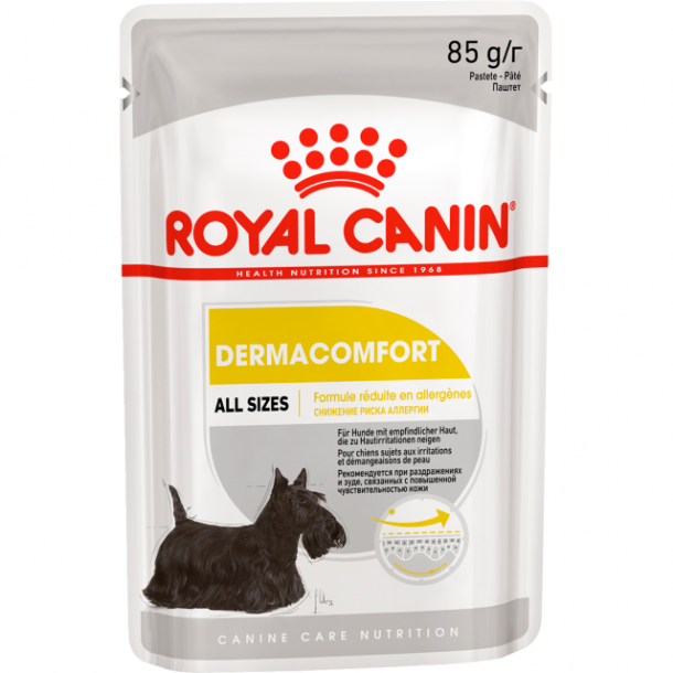 Консервы Royal CaninDermacomfort Pouch Loaf паштет для собак с чувствительной кожей, склонной к раздражению и зуду 85 г