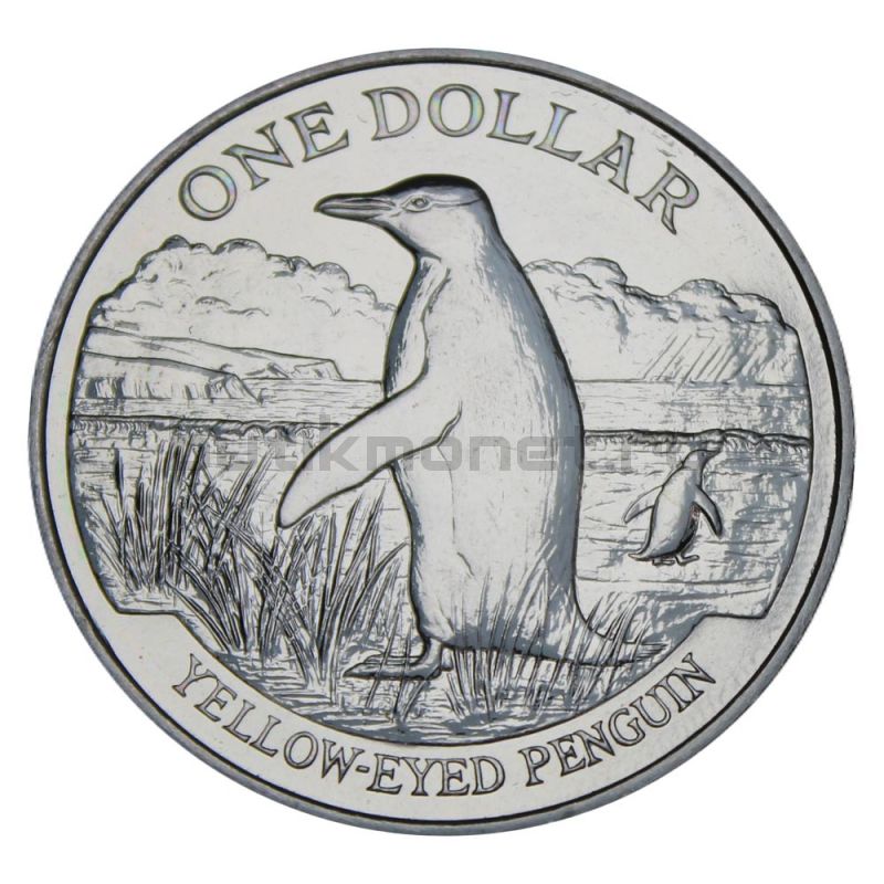 1 доллар 1988 Новая Зеландия Желтоглазый пингвин