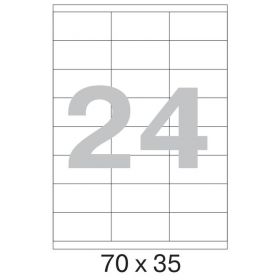 73627 Этикетки самоклеящиеся Promega label белые 70х35 мм (24 штуки на листе А4, 100 листов в упаковке)