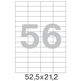73577 Этикетки самоклеящиеся Pro Mega label белые 52.5х21.2 мм (56 штук на листе А4, 100 листов в упаковке)