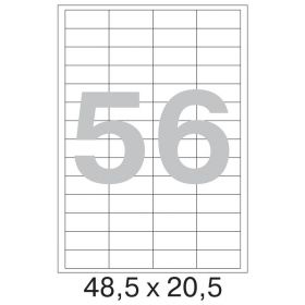 73645  Этикетки самоклеящиеся Pro Mega label белые 48.5x20.5 мм (56 штук на листе А4, 100 листов в упаковке)