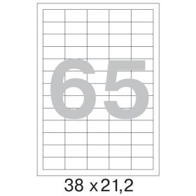 73580 Этикетки самоклеящиеся Promega label белые 38х21.2 мм (65 штук на листе А4, 100 листов в упаковке)