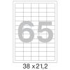 73580 Этикетки самоклеящиеся Promega label белые 38х21.2 мм (65 штук на листе А4, 100 листов в упаковке)