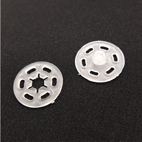 Кнопки пластиковые пришивные, диаметр 15 мм, цвет прозрачный