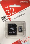 SmartBuy Карта памяти microSD 32Gb 10 class +АДАПТЕР