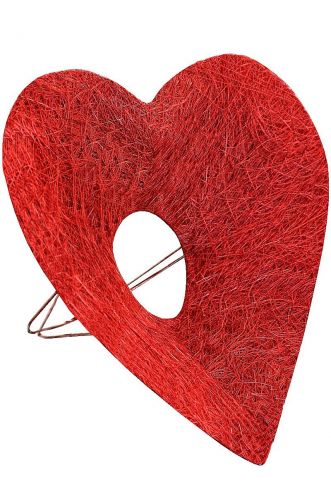 Каркас для букета Сердце d 25 см. /цвет красный/