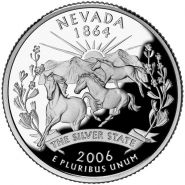 25 центов США 2006г - Невада, UNC - Серия Штаты и территории