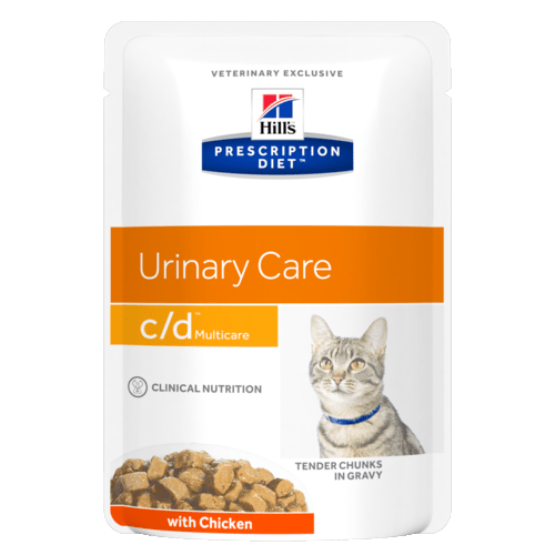 Консервы Hill's prescription Dietc/d Multicare Feline with Chicken паучи C/D для кошек при профилактике МКБ с курицей (кусочки в соусе) 85 гр