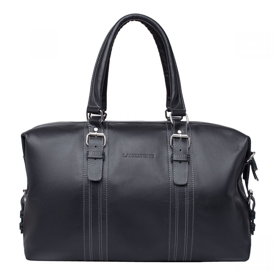Дорожная сумка Lakestone Olympus Black из кожи 974020/BL