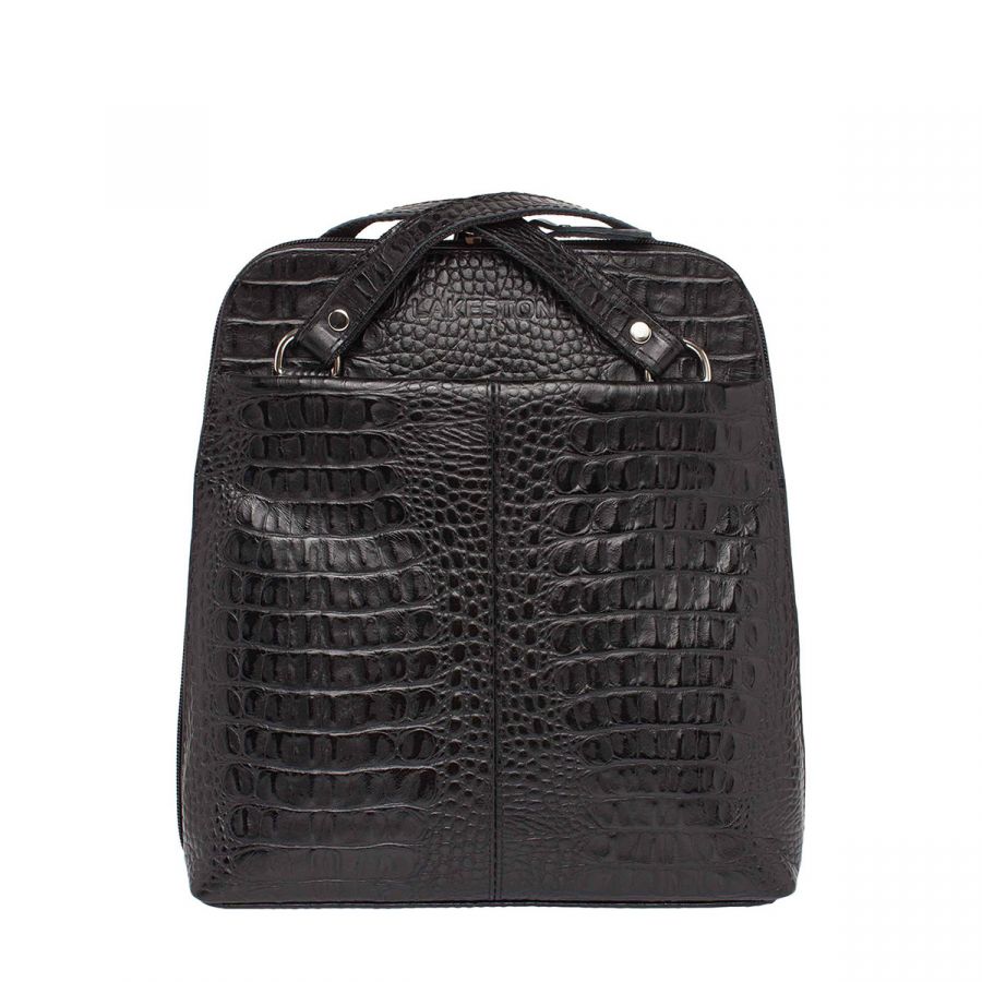 Компактный женский рюкзак-трансформер Lakestone Lakestone Eden Black Caiman 918103/BLC
