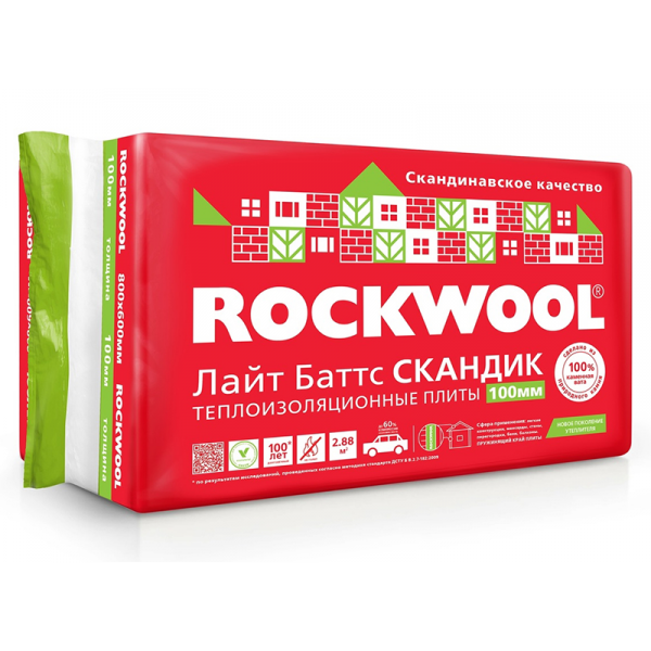 Утеплитель Rockwool Лайт Баттс Скандик - 5,76м2