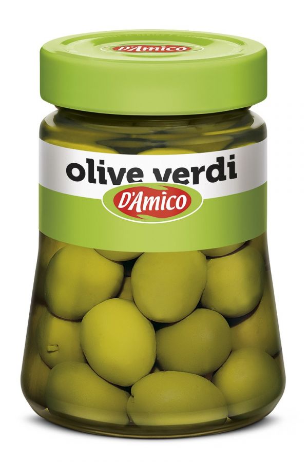 Оливки зеленые в рассоле 300 г, Olive verdi D'Amico 300 g