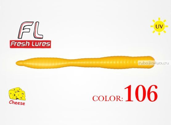 Мягкие приманки Fresh Lures Flat Worm 3,1'' 77 мм / 1,16 гр / упаковка 7 шт / цвет: 106  / сыр