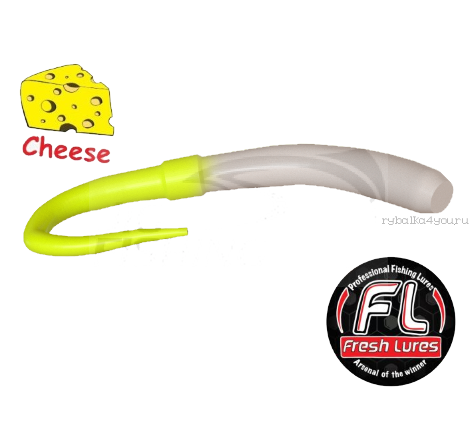 Мягкие приманки Fresh Lures Flip Worm 3,1'' 77 мм / 1,16 гр / упаковка 10 шт / цвет: 221  / сыр