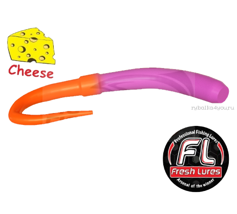 Мягкие приманки Fresh Lures Flip Worm 3,1'' 77 мм / 1,16 гр / упаковка 10 шт / цвет: 224  / сыр