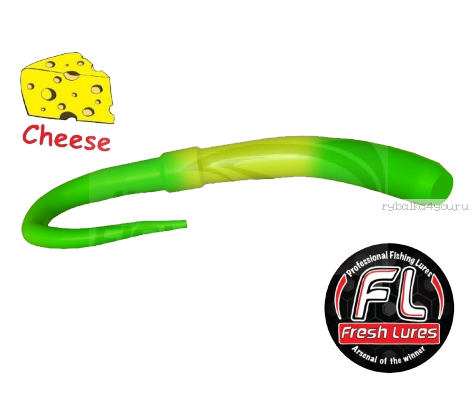 Мягкие приманки Fresh Lures Flip Worm 3,1'' 77 мм / 1,16 гр / упаковка 10 шт / цвет: 403 
 / сыр
