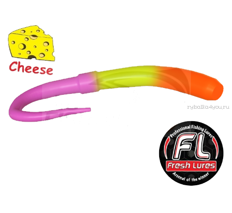 Мягкие приманки Fresh Lures Flip Worm 3,1'' 77 мм / 1,16 гр / упаковка 10 шт / цвет: 404  / сыр
