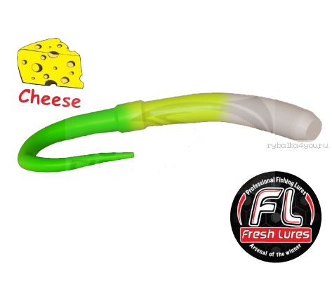 Мягкие приманки Fresh Lures Flip Worm 3,1'' 77 мм / 1,16 гр / упаковка 10 шт / цвет: 410  / сыр