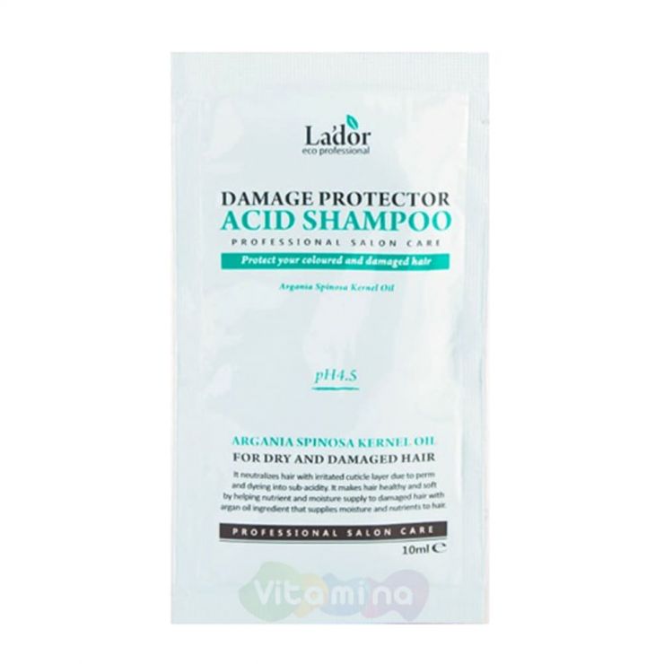 La'dor Бесщелочной шампунь с коллагеном и аргановым маслом Damage Protector Acid Shampoo