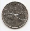 25 центов Канада 1977 (регулярный выпуск)