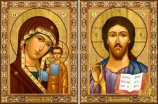 Венчальная пара 42: Казанская икона Божией Матери и Господь Вседержитель