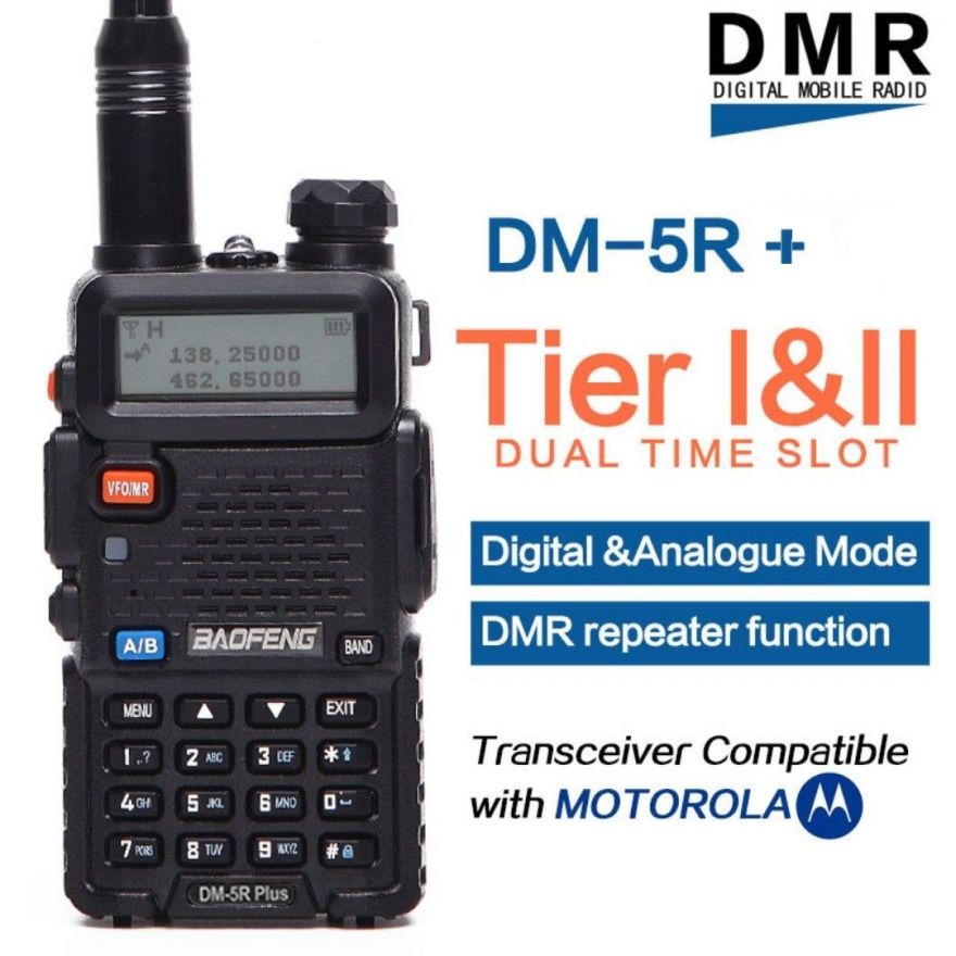 Рация Baofeng DM-5R Plus NEW (Tier I & II) аналогово-цифровая VHF/UHF