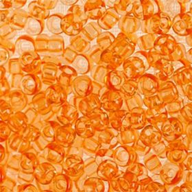Бисер чешский 01184 янтарно-оранжевый прозрачный кристальный Preciosa 1 сорт купить оптом