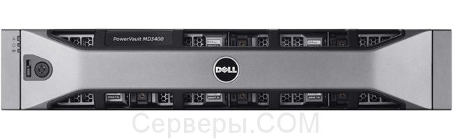 Система хранения Dell PowerVault MD3400 12х3.5" miniSAS HD, 210-ACCG-14