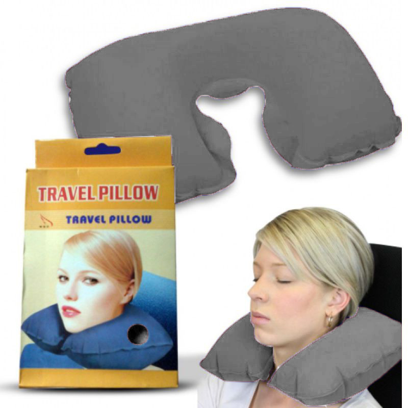 Подушка Для Путешествий Travel Pillow (Тревел Пиллоу), Цвет Серый