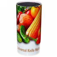 Подставка для ножей с наполнителем Universal Knife Holder, узор Овощи
