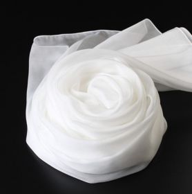 Белоснежный стриммер (белый) (120*18 см) шарф