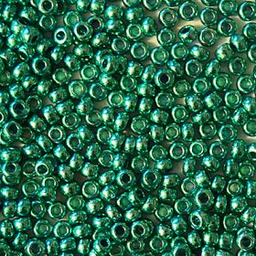 Бисер чешский 18358 зеленый непрозрачный металлик Preciosa 1 сорт купить оптом