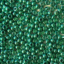 Бисер чешский 18358 зеленый непрозрачный металлик Preciosa 1 сорт