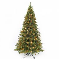 Искусственная елка Лесная Красавица стройная 215 см 256 ламп зеленая